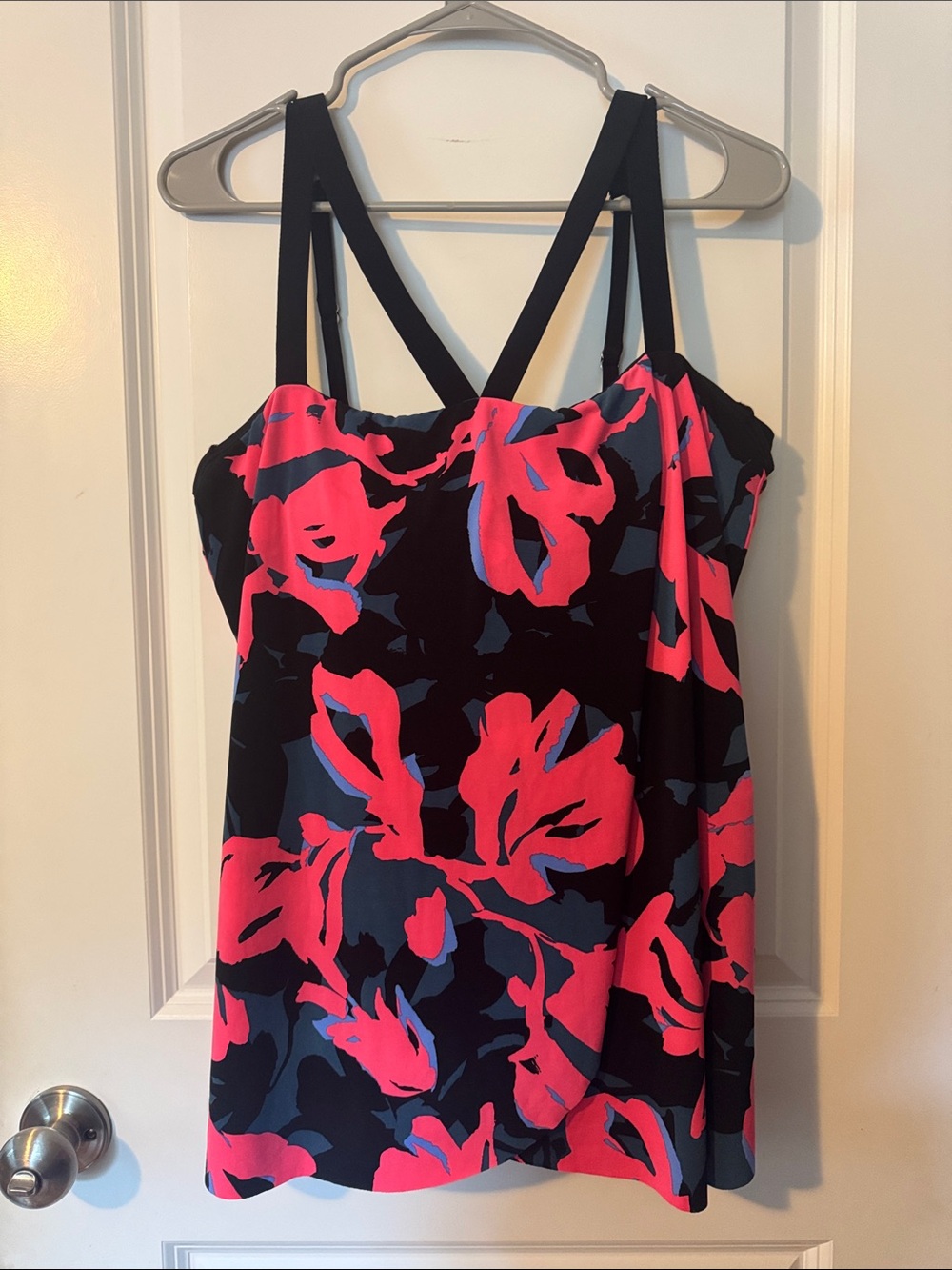 MagicSuit Tankini 16 Tiered Floral pink‎ black Slimming Swimswear